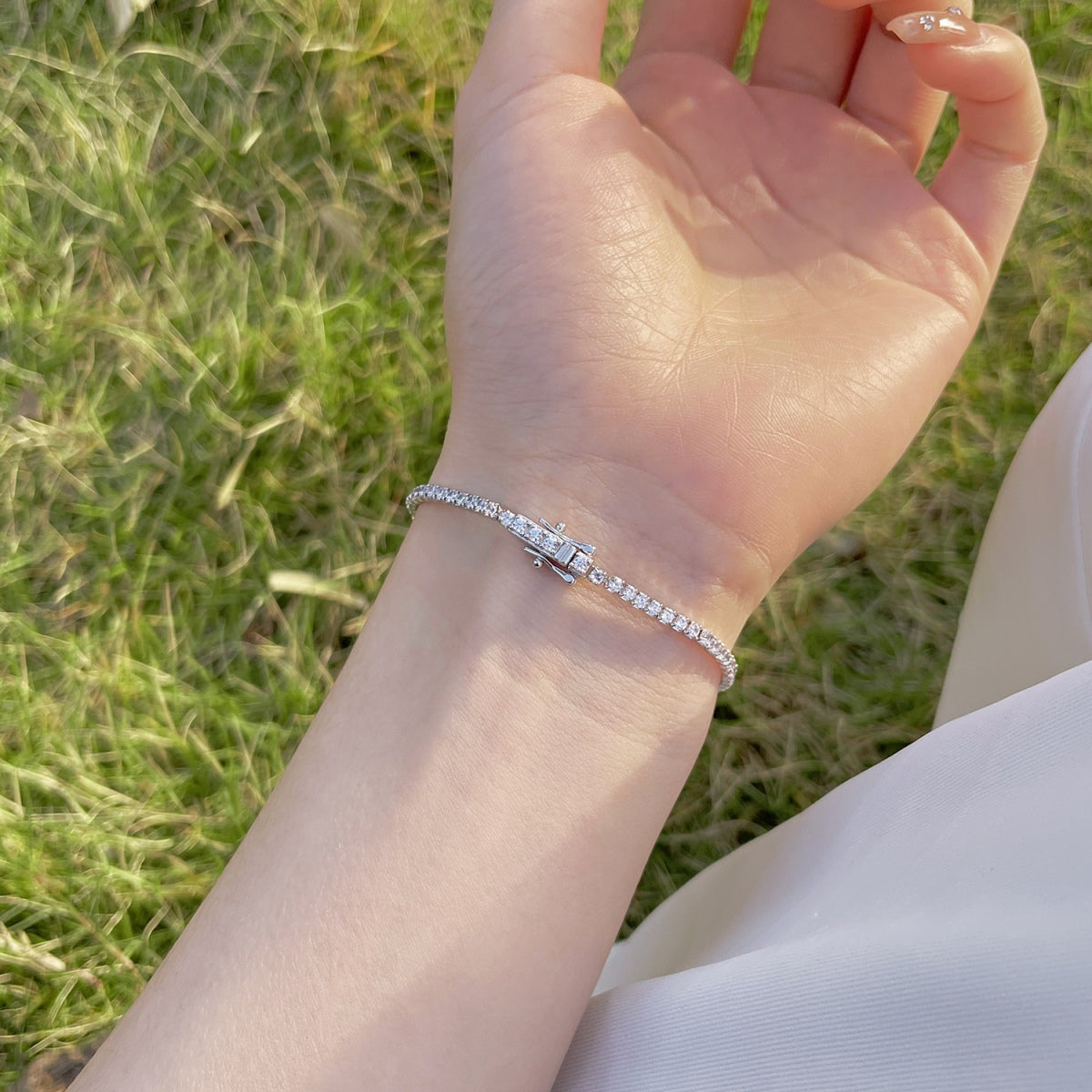 [Solara Jewelry]Radiant Colorful Round Cut Party Bracelet