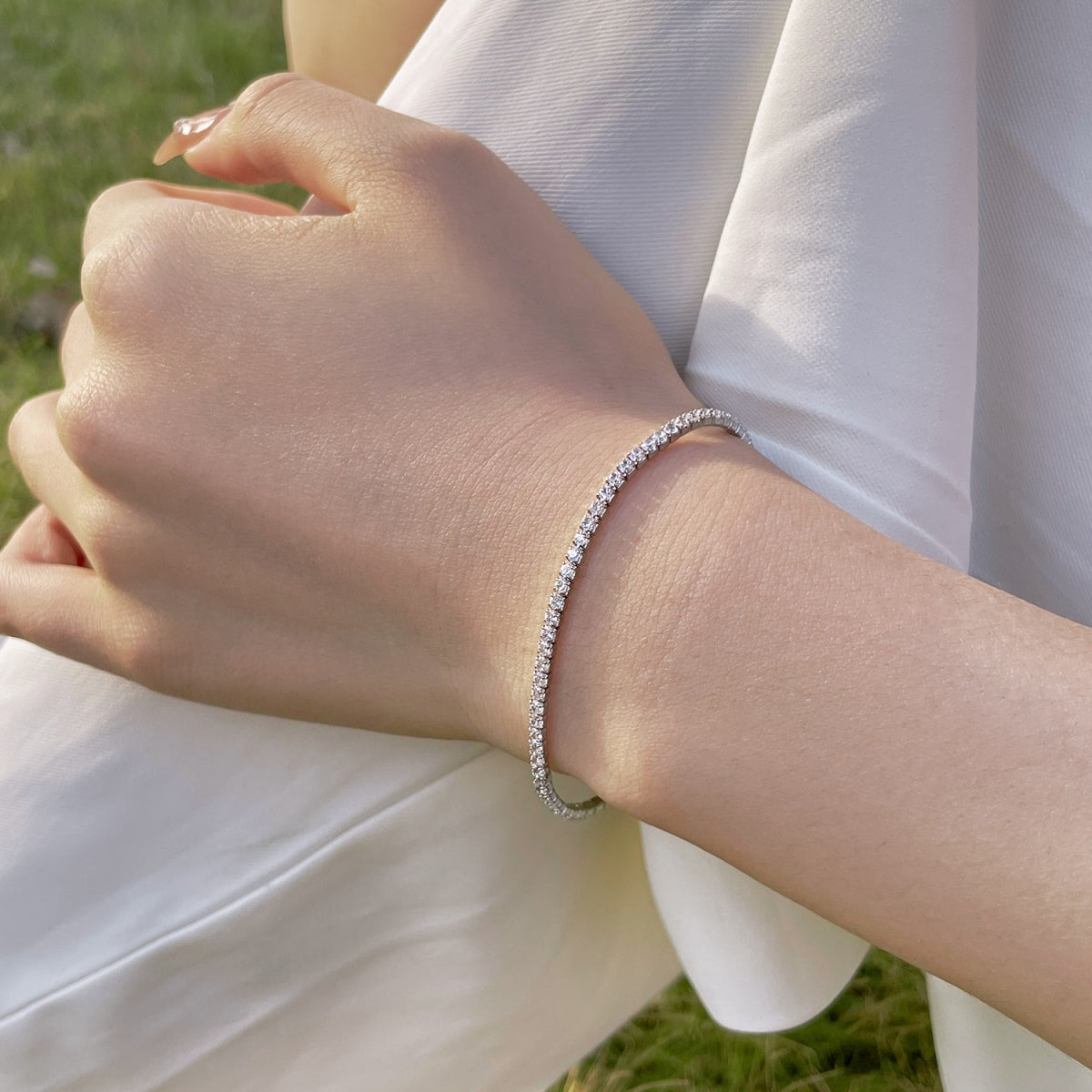 [Solara Jewelry]Radiant Colorful Round Cut Party Bracelet