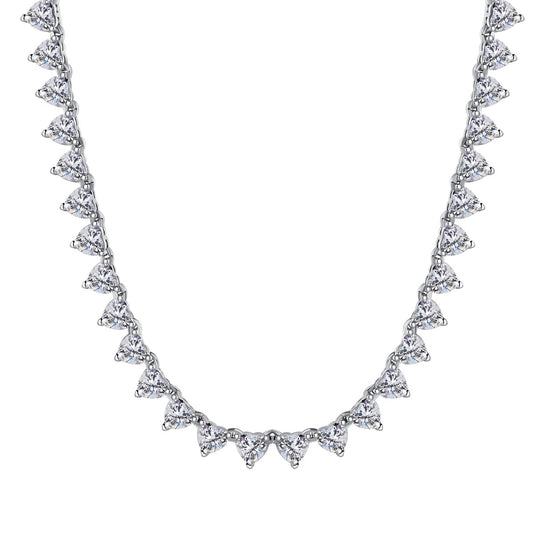 [Solara Jewelrys ]Ornate Heart Cut Tennis Necklace