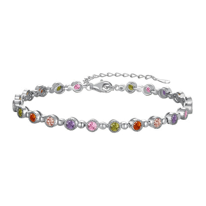 [Solara Jewelry]Sparkling Exquisite Round Cut Party Bracelet