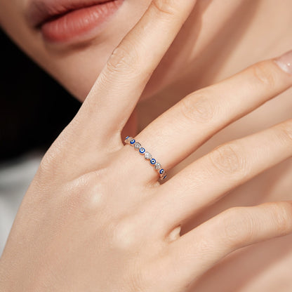 [Solara Jewelry]Radiant Colorful Round Shape Daily Ring