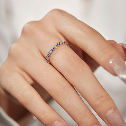 [Solara Jewelry]Radiant Colorful Round Shape Daily Ring