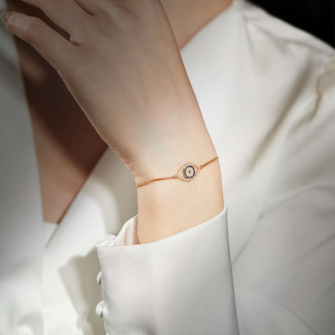 [Solara Jewelry]Dazzling Eye Shape Necklace
