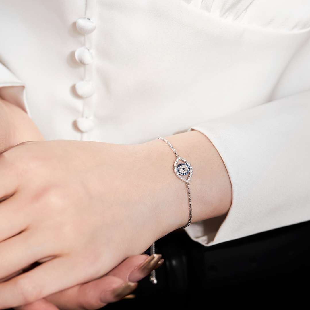 [Solara Jewelry]Dazzling Eye Shape Necklace