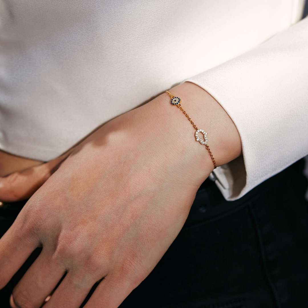 [Solara Jewelry]Gost Shape & Round Shape Necklace
