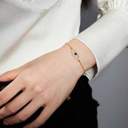 [Solara Jewelry]Devil's Eye Hollow Design Bracelet