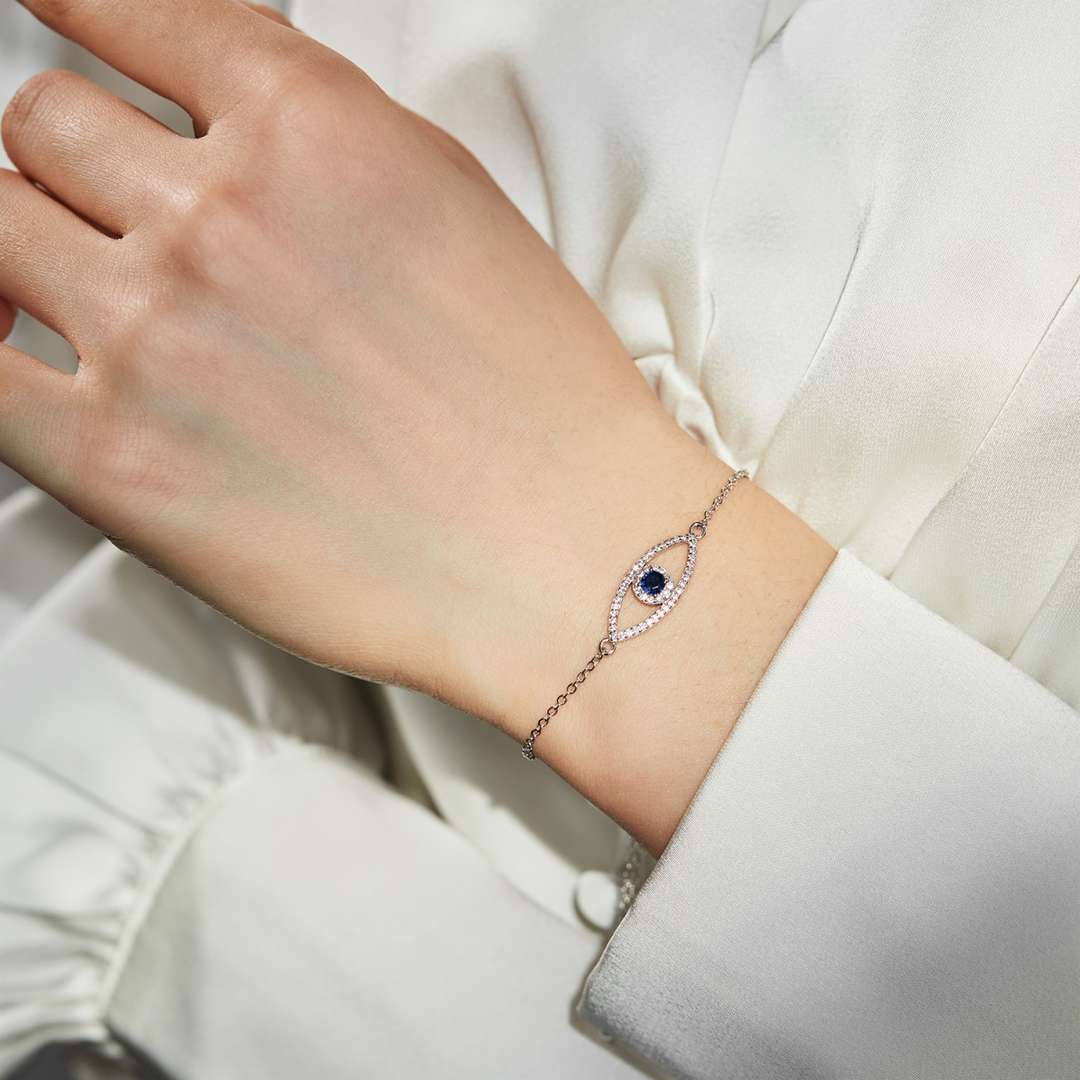 [Solara Jewelry]Devil's Eye Hollow Design Bracelet