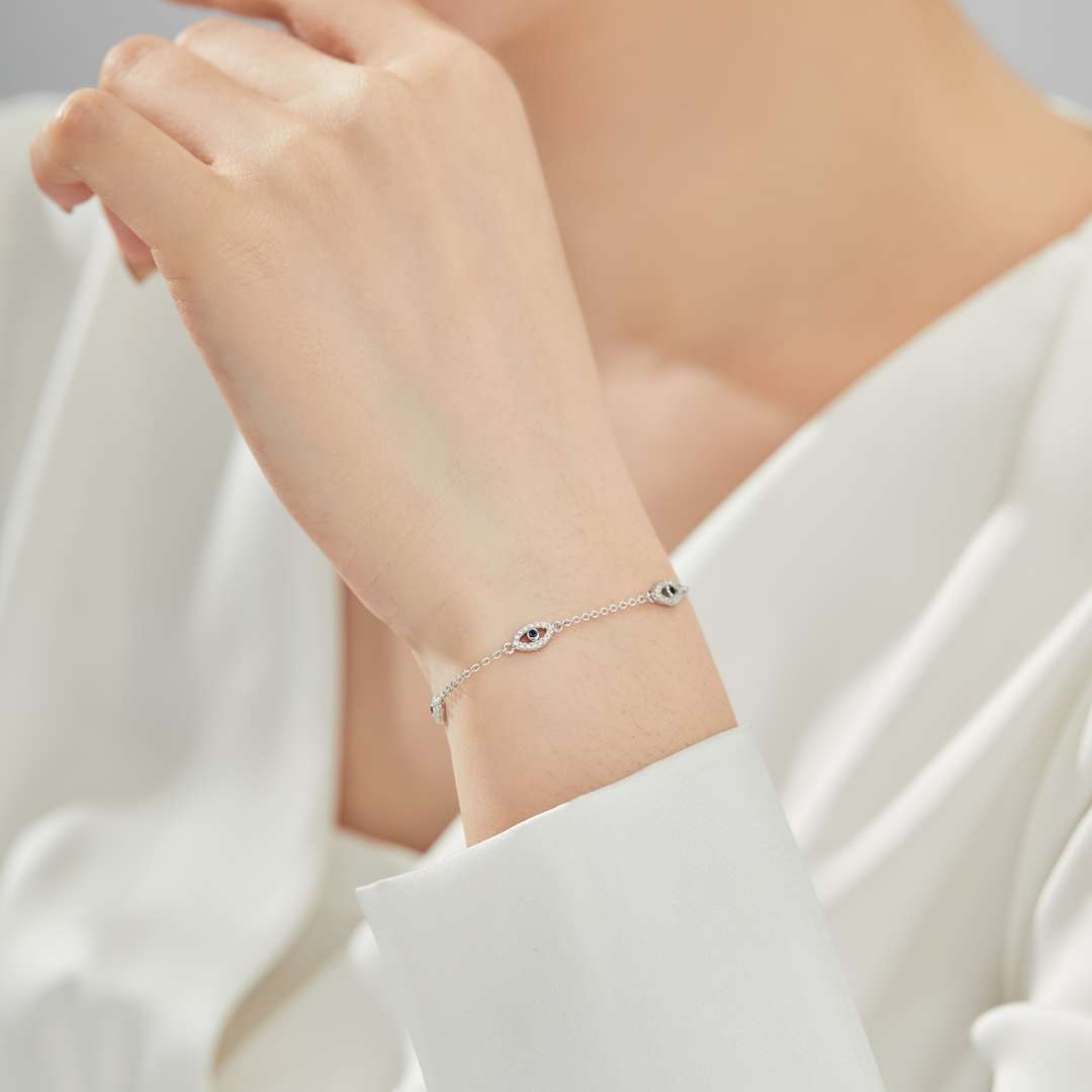 [Solara Jewelry]Evil Eye Shape Pendent Necklace