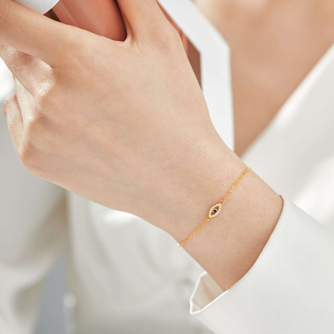 [Solara Jewelry]Evil Eye Shape Necklace