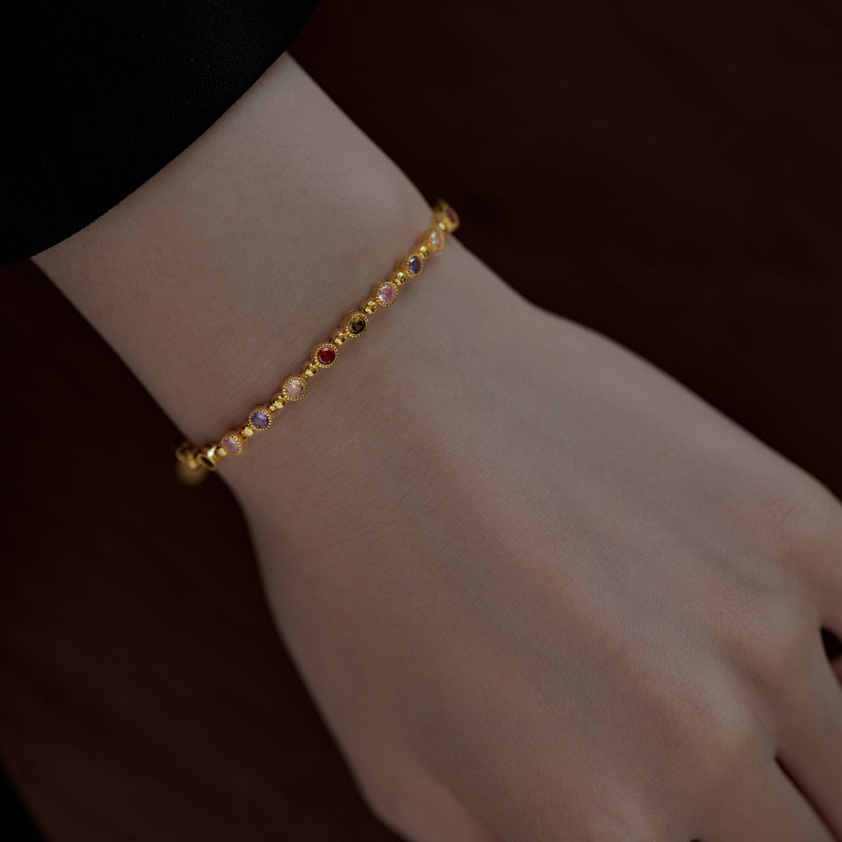 [Solara Jewelry]Sparkling Exquisite Round Cut Party Bracelet