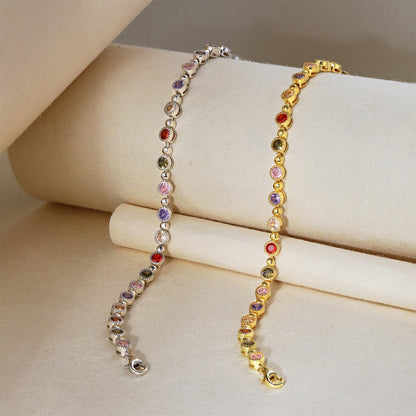 [Solara Jewelry]Sparkling Exquisite Round Cut Party Bracelet