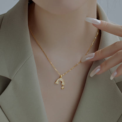 [Solara Jewelry]Unique Rainbow Star Necklace