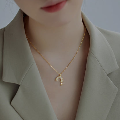 [Solara Jewelry]Unique Rainbow Star Necklace