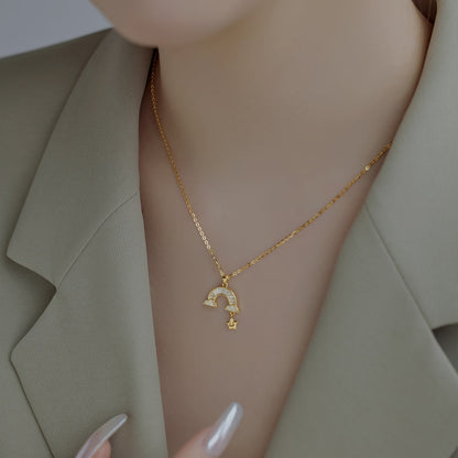 [Solara Jewelry]Unique Rainbow Star Necklace