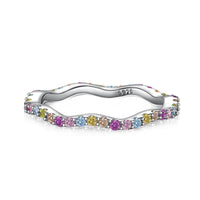 [Solara Jewelry]Dainty Colorful Round Cut Party Ring