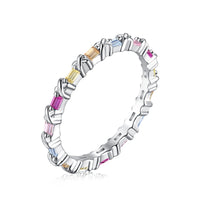 [Solara Jewelry]チャーミングなカラフルラウンドカットデイリーリング