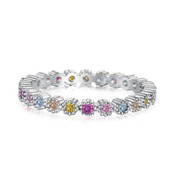 [Solara Jewelry]精巧なカラフルラウンドカットパーティリング