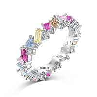 [Solara Jewelry]煌めく多色マルチカットデイリーリング