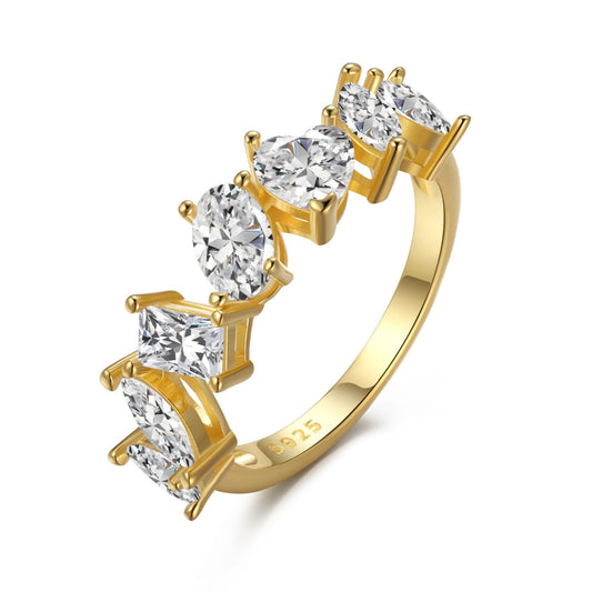 [Solara Jewelry]Delicate Multi Cut Ring
