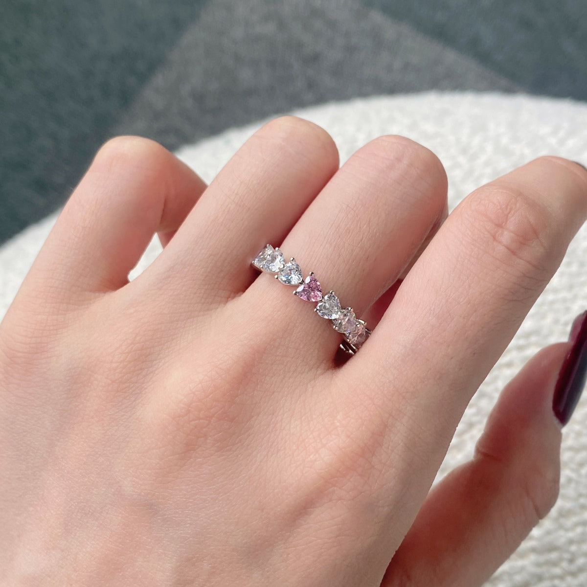[Solara Jewelrys ]0.25 Carat Radiant Romance Heart Cut Lover Ring
