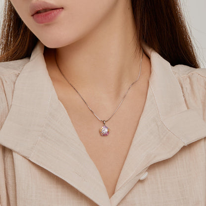 [Solara Jewelry]Charming Flower Colorful Necklace