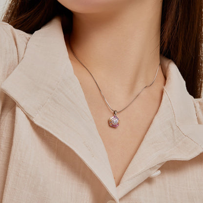 [Solara Jewelry]Charming Flower Colorful Necklace