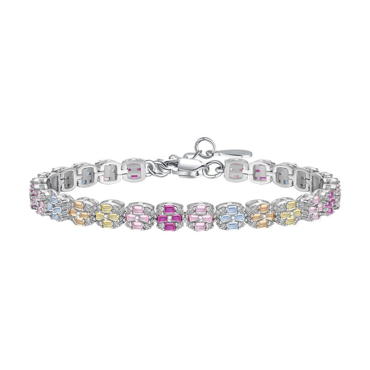 [Solara Jewelrys ]Delicate Colorful Emerald Cut Daily Bracelet