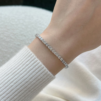 [Solara Jewelry]Dainty Charming Round Cut Tennis Bracelet