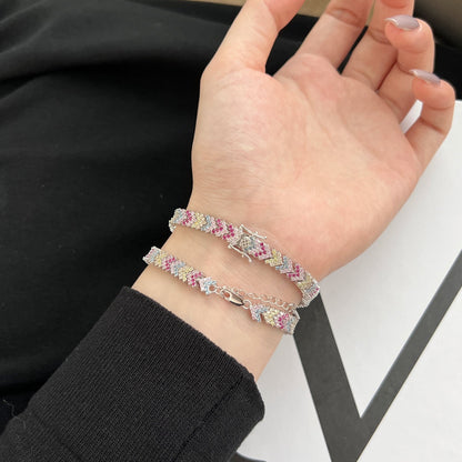 [Solara Jewelry]Ornate Sparkling Round Cut Party Bracelet