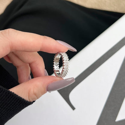 [Solara Jewelry]Splashy Ornate Emerald Cut Cocktail Ring