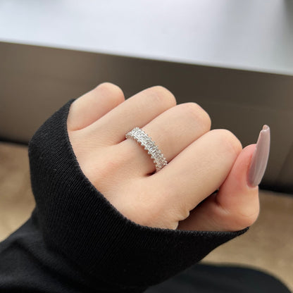 [Solara Jewelry]Splashy Ornate Emerald Cut Cocktail Ring