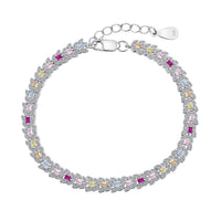 [Solara Jewelry]Delicate Colorful Multi Cut Daily Bracelet