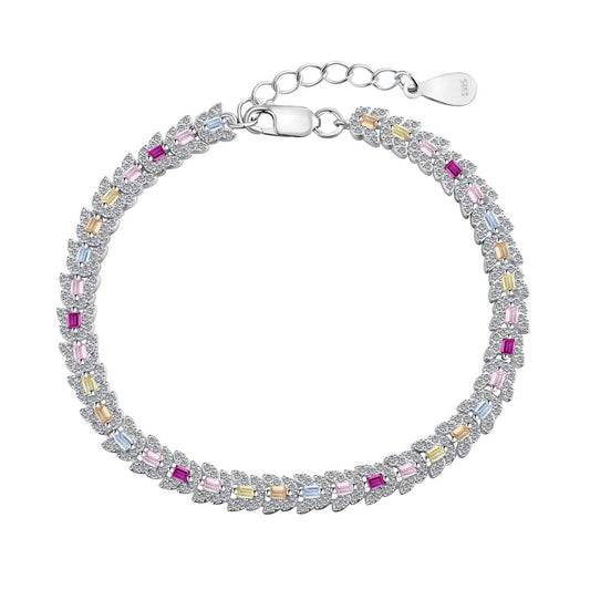 [Solara Jewelrys ]Delicate Colorful Multi Cut Daily Bracelet