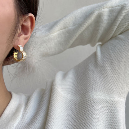 [Solara Jewelry]Radiant Heart Cutout Earrings