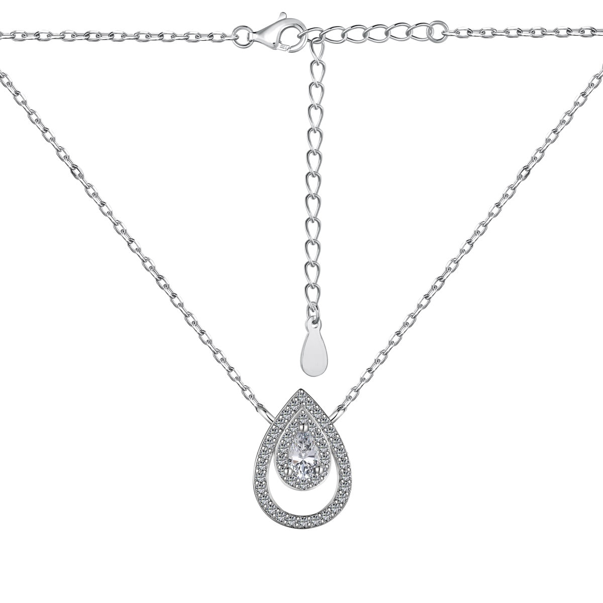 [Solara Jewelry]Sparkling Pear Cut Necklace