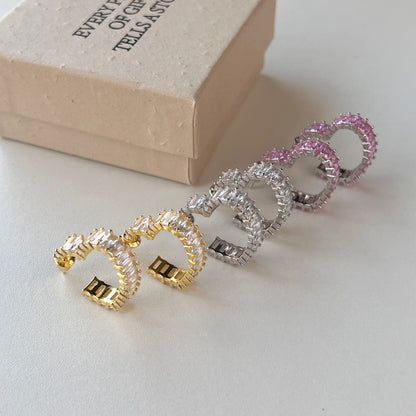 [Solara Jewelry]Radiant Heart Cutout Earrings