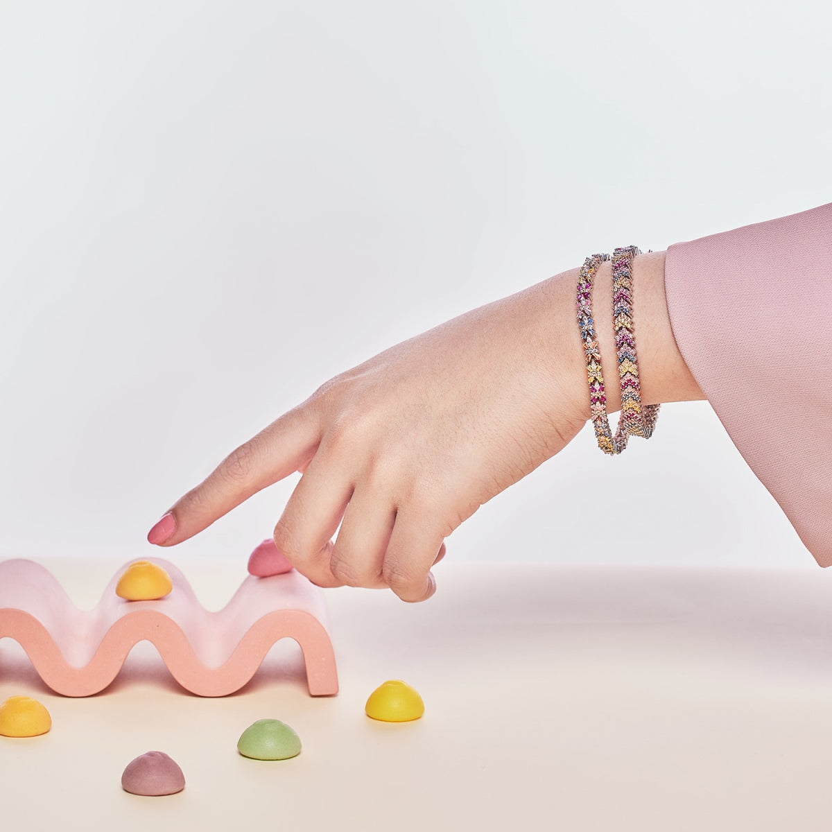[Solara Jewelry]Radiant Colorful Emerald Cut Party Bracelet