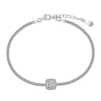 [Solara Jewelry]Luxurious Dazzling Square Shape Banquet Bracelet