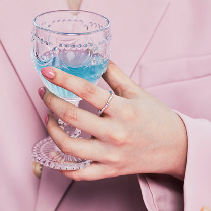 [Solara Jewelry]Dainty Colorful Round Cut Party Ring