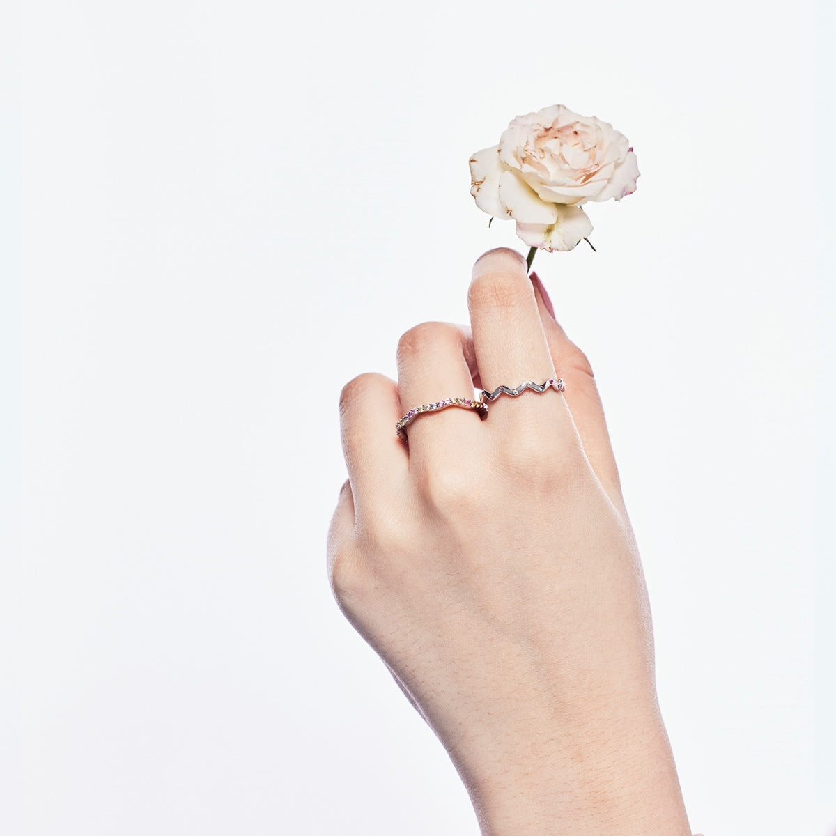 [Solara Jewelry]Dainty Colorful Round Cut Party Ring