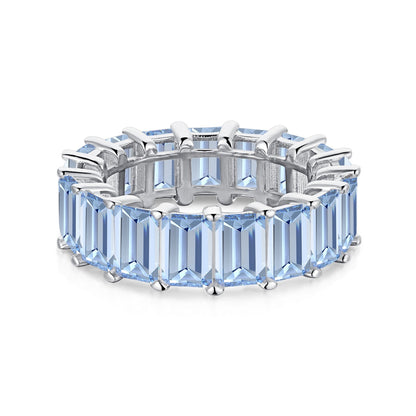 [Solara Jewelry]0.75 Carat Elegant Emerald Cut Tennis Ring