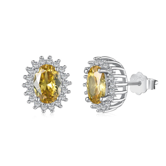 [Solara Jewelrys ]Delicate Radiant Oval Cut Daily Earrings