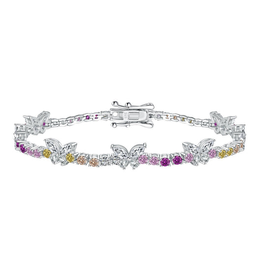 [Solara Jewelrys ]Ornate Colorful Butterfly Shape Round Cut Daily Bracelet