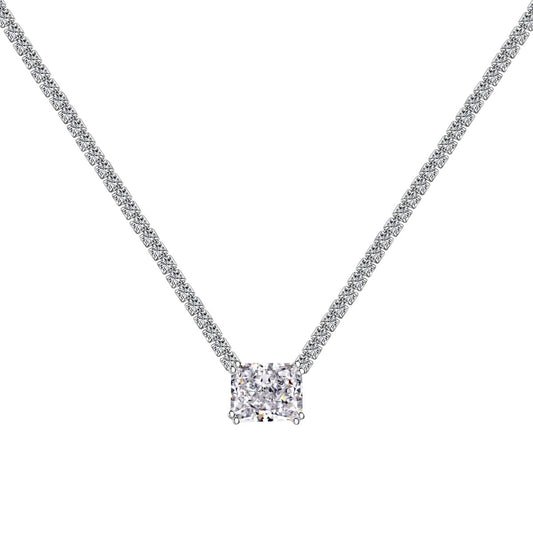 [Solara Jewelrys ]4.0 Carat Elegant Radiant Cut Necklace