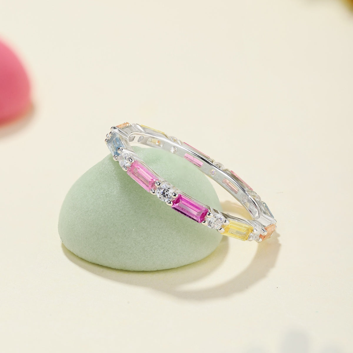 [Solara Jewelry]Lively In Shades Elegant Radiant Cut Daily Ring