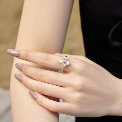 [Solara Jewelry]Four-Leaf Clover Eight-Pointed Star Ring
