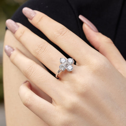 [Solara Jewelry]Four-Leaf Clover Eight-Pointed Star Ring