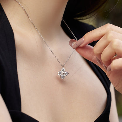 [Solara Jewelry]Four-Leaf Clover And Eight-Pointed Star Necklace