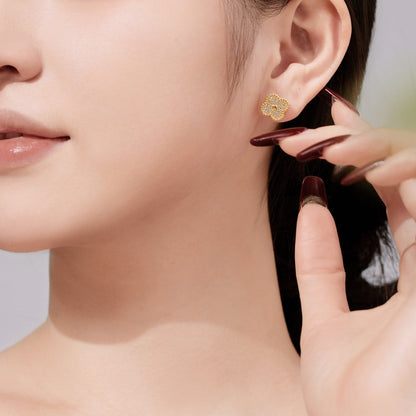 [Solara Jewelry]Four Leaf Clover Fashion Earrings