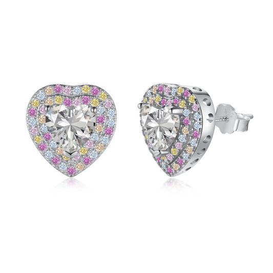 [Solara Jewelrys ]Dazzling Heart Shape Lover Earrings